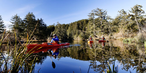 central coast kayak trio river
