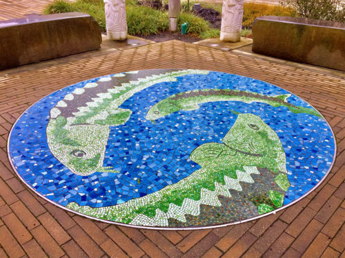 Astoria Garden Surging Waves Sturgeon Mosaic