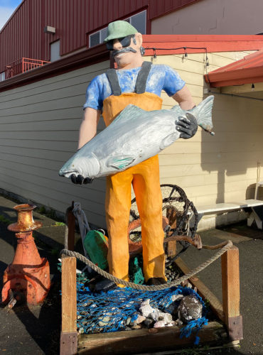 Gold Beach Local Fisherman Statue
