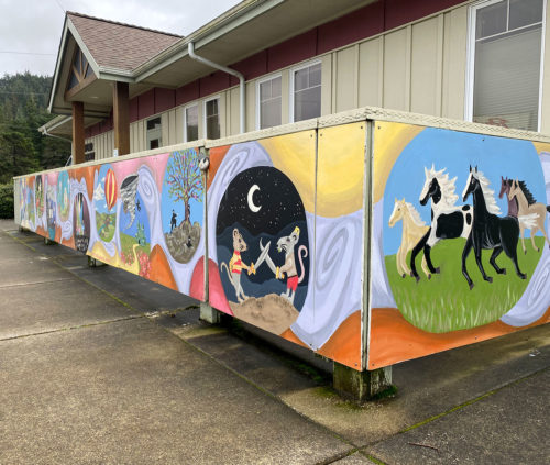 Port Orford Library Student Mural Loni Emerson