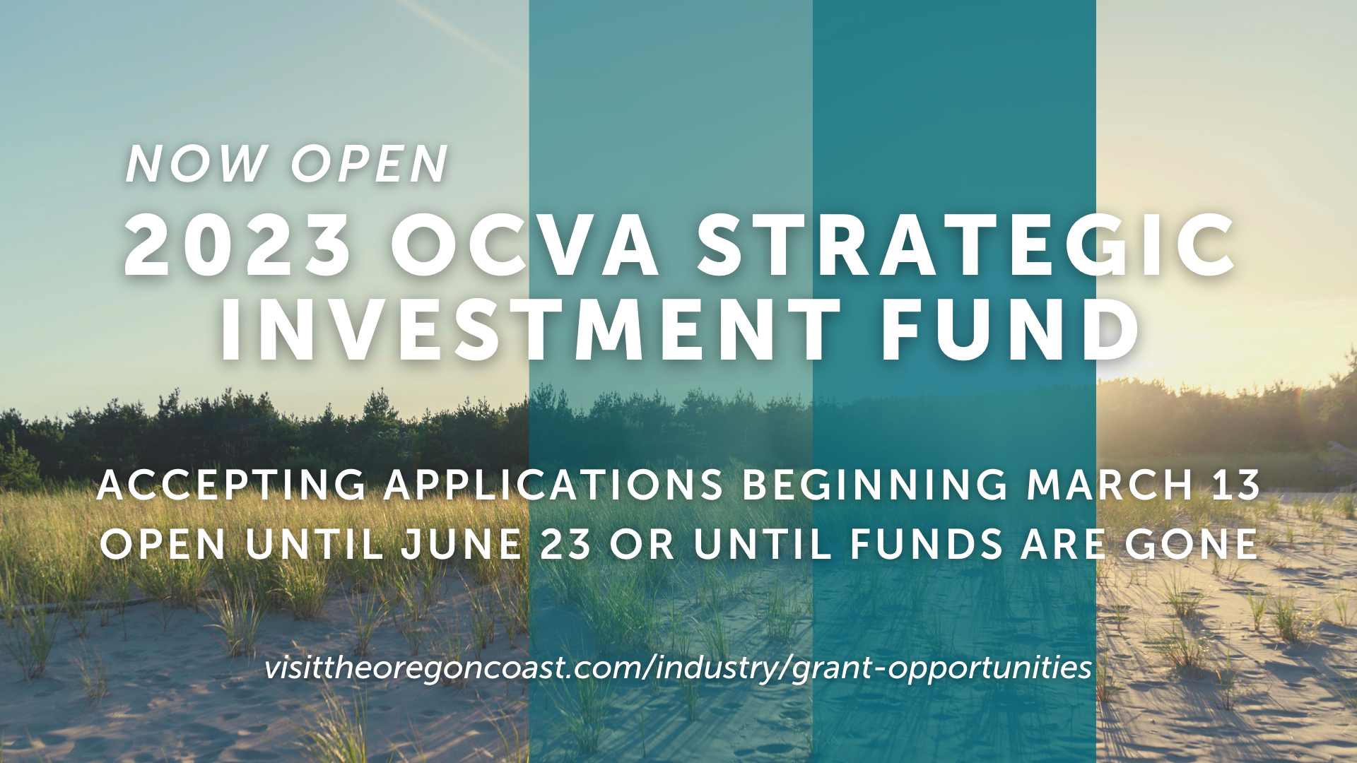 2023 Strategic Investment Fund now open. Accepting applications beginning March 13 until June 23 or until funds are gone.