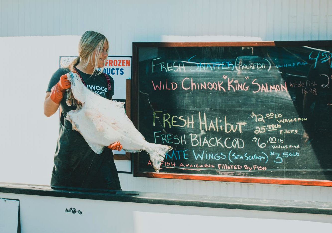 halibut fresh caught market Chelsea Rose