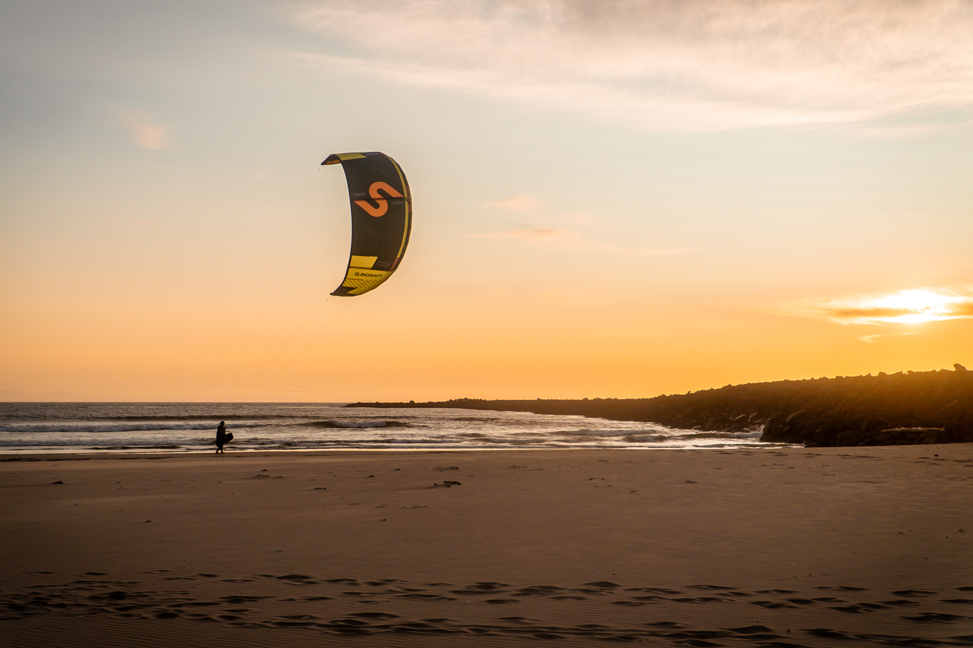 sunset beach kiteboarder Florence23