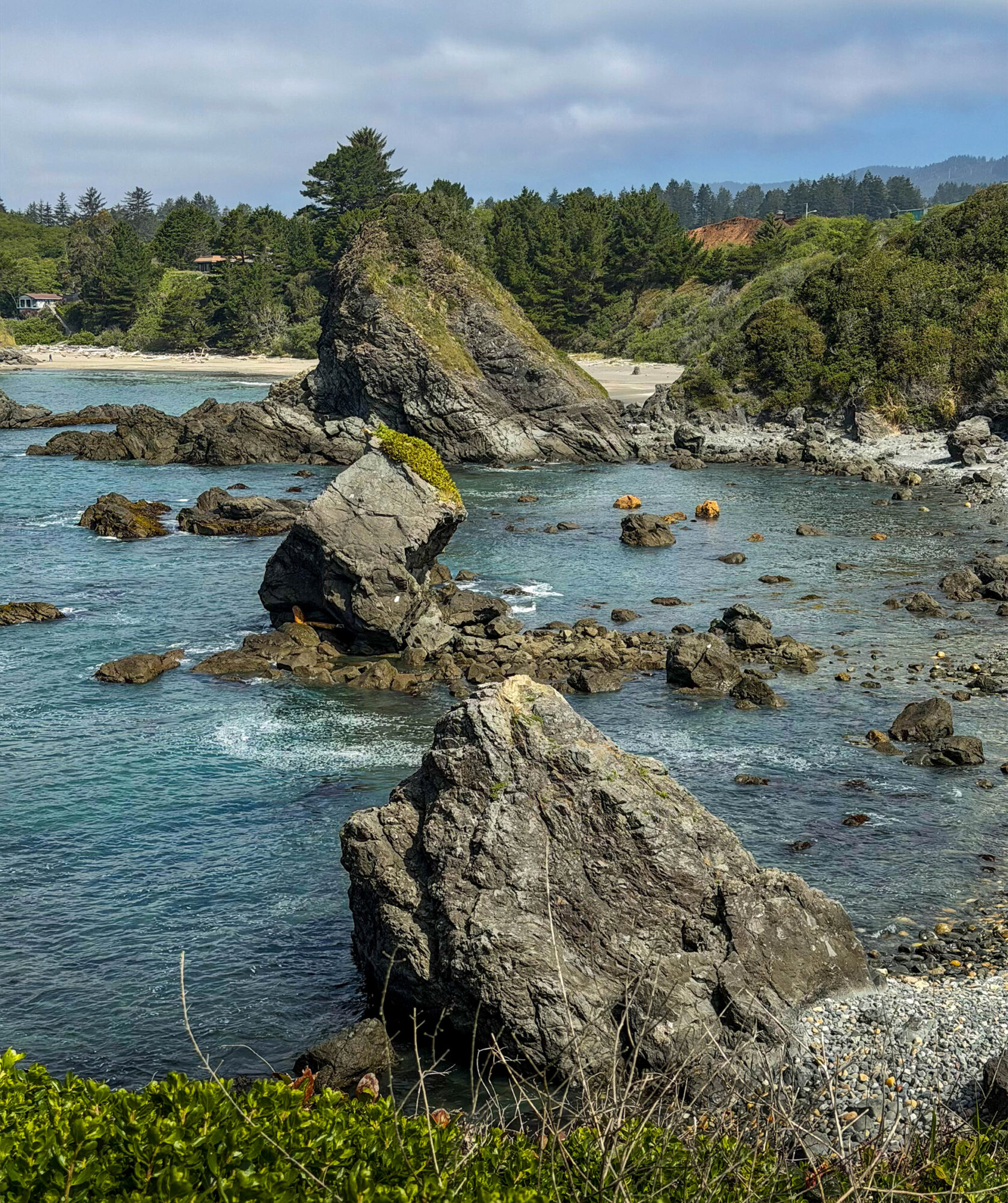 Chetco Point Park rocky coastline sea stacks cove