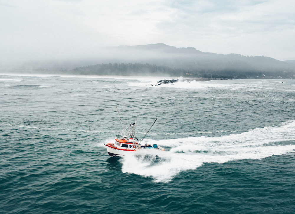 Ecola Seafood Fishing Vessel ocean coast