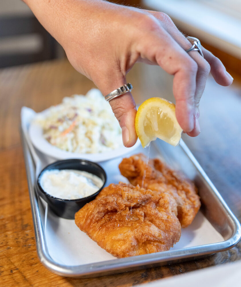 fish chips lemon Squatchsami Outpost by Rachelle Hacmac